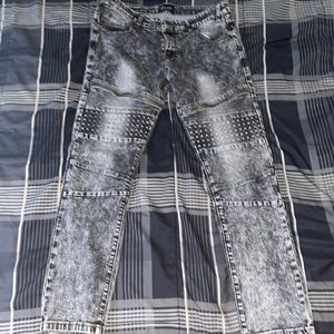 Whitewashed Black Jeans